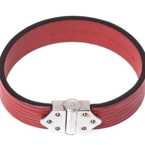 Louis Vuitton Red Leather Bracelet - Picture 6 of 8